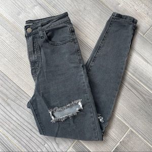 Pretty Little Thing distressed denim